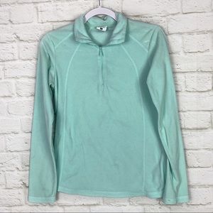 Columbia Fleece Quarter Zip Light Blue Pullover SM